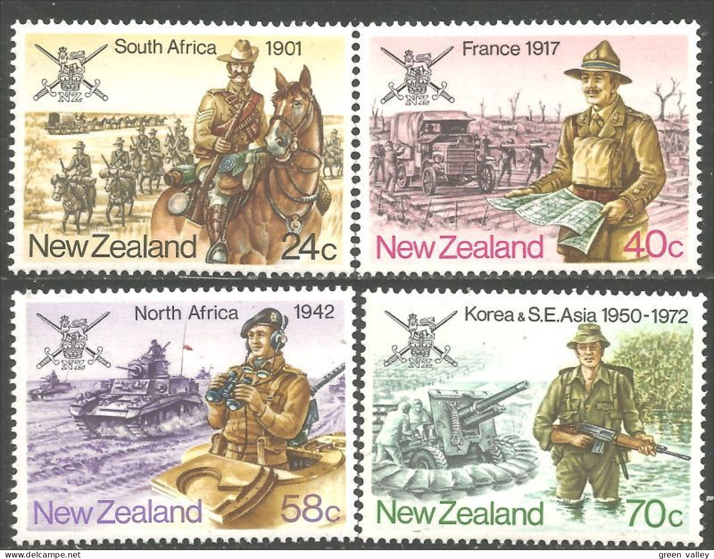 706 New Zealand Wars Guerres Tank Canon Cannon Cheval Horse Pferd Camion Truck MNH ** Neuf SC (NZ-146) - Lasseube