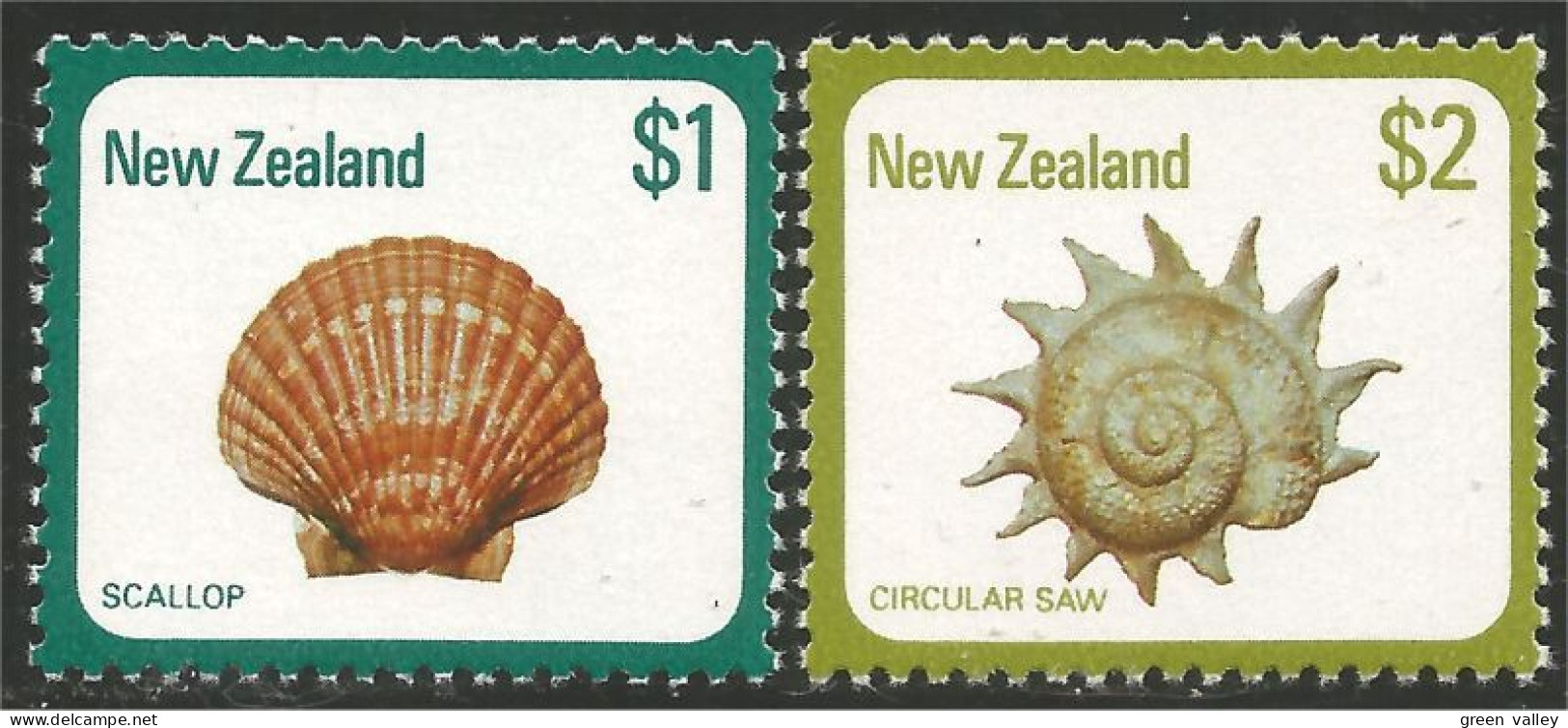 706 New Zealand 1979 Sea Shells $1 $2 Coquillages MNH ** Neuf SC (NZ-126) - Conchas