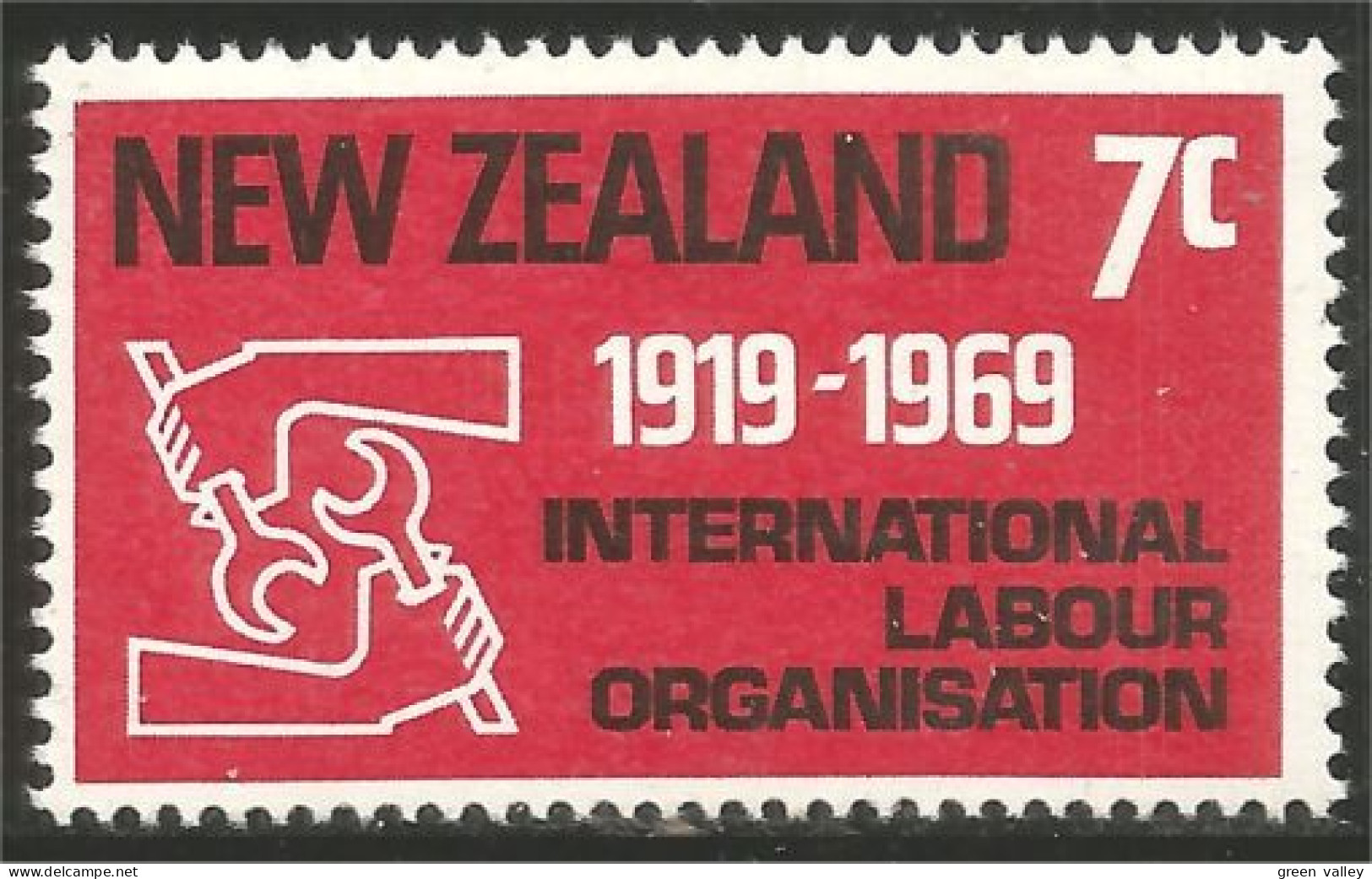 706 New Zealand 1969 ILO BIT Travail Labour Organisation MNH ** Neuf SC (NZ-114) - Usati