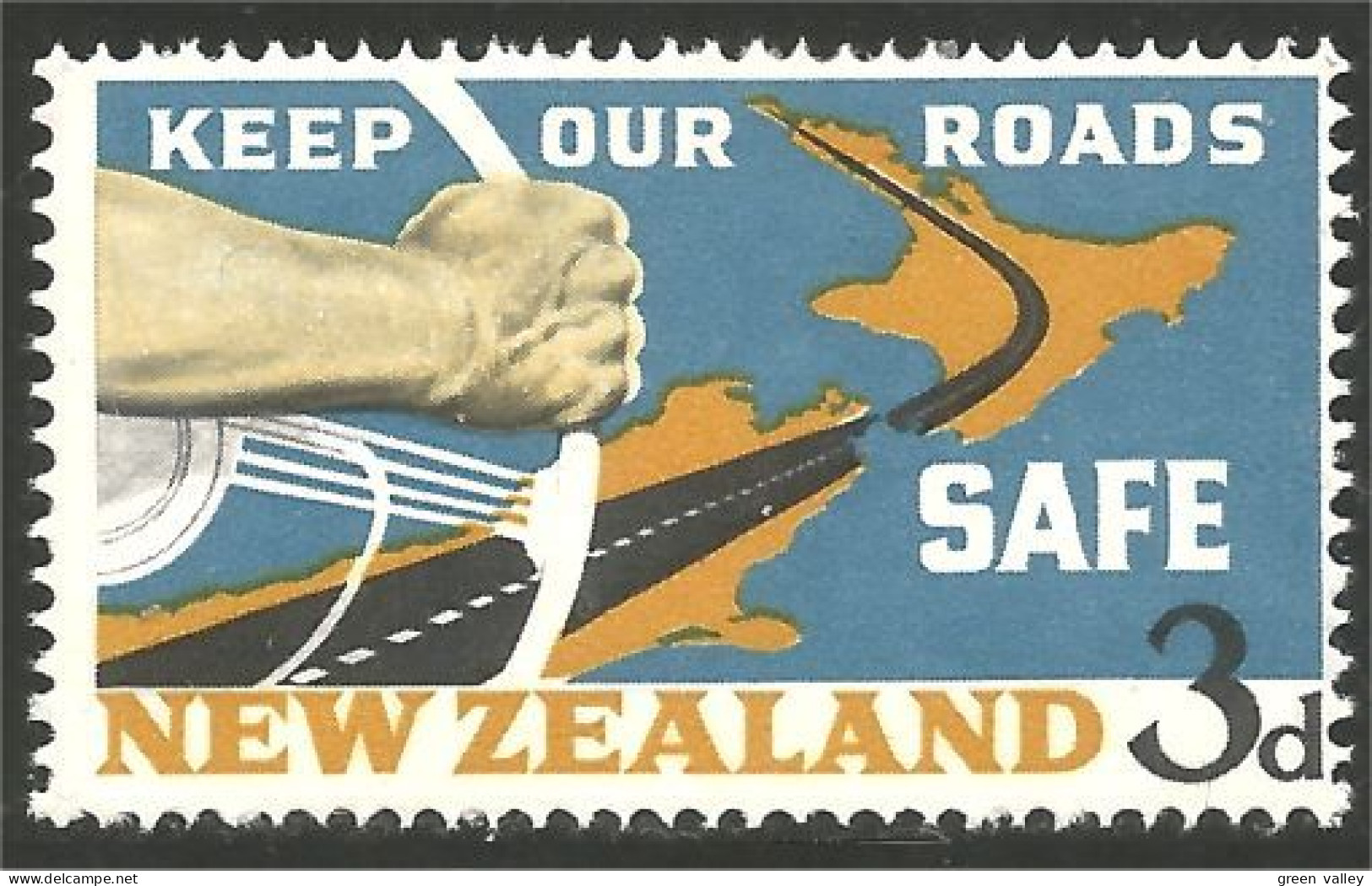 706 New Zealand 1964 National Road Safety Sécurité Routière MH * Neuf (NZ-108) - Accidents & Road Safety