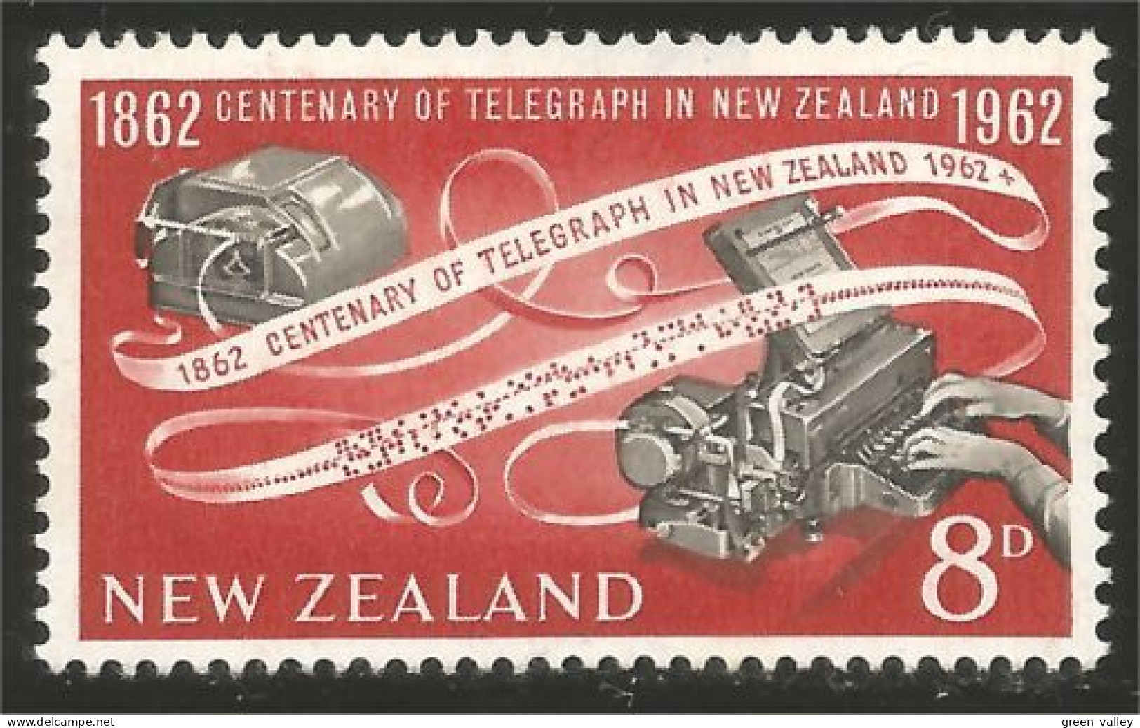 706 New Zealand 1962 Telegraph Télégraphe MH * Neuf (NZ-105) - Telecom