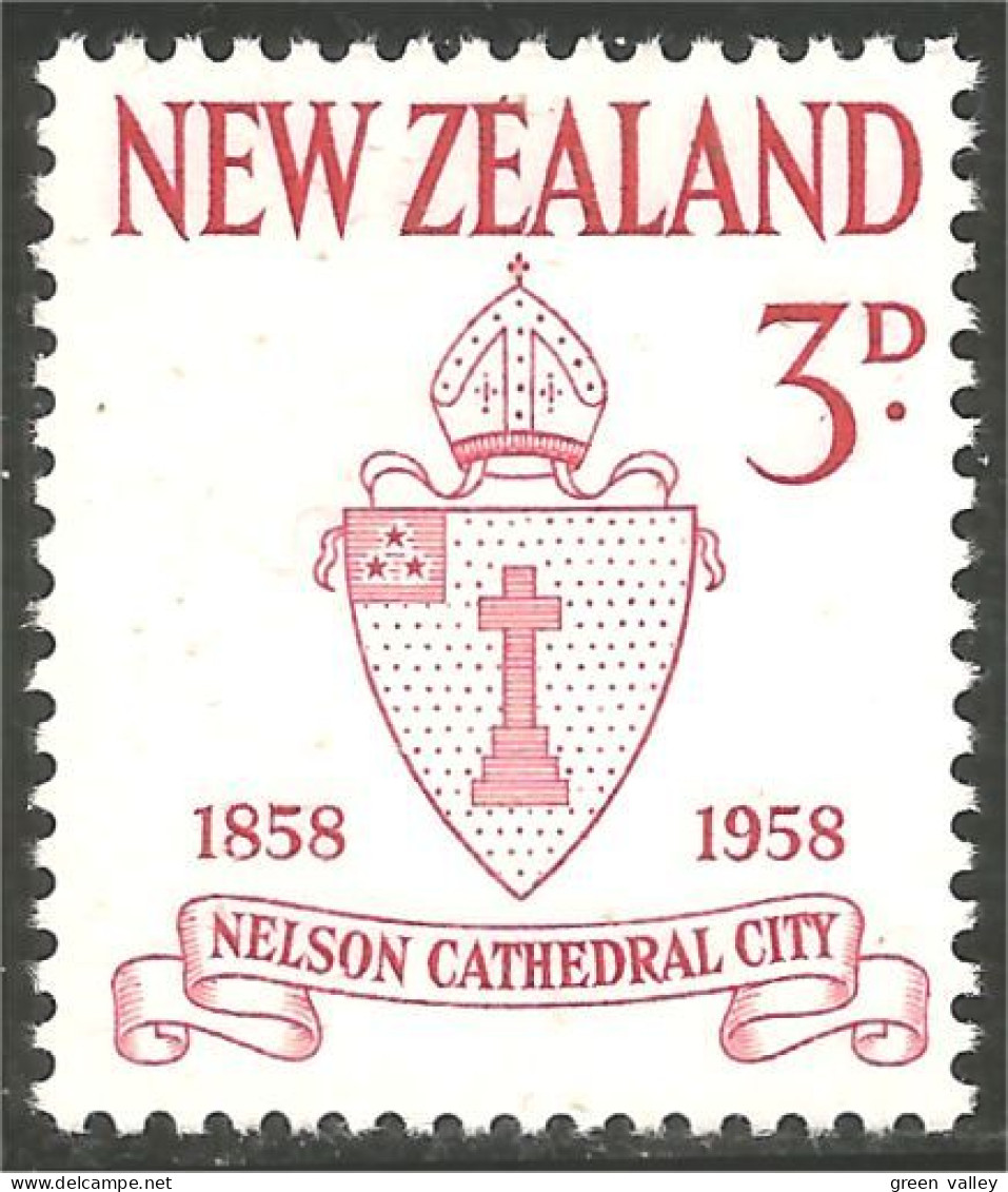 706 New Zealand 1958 Centenary Nelson City Arms Armoiries MH * Neuf (NZ-97b) - Sellos
