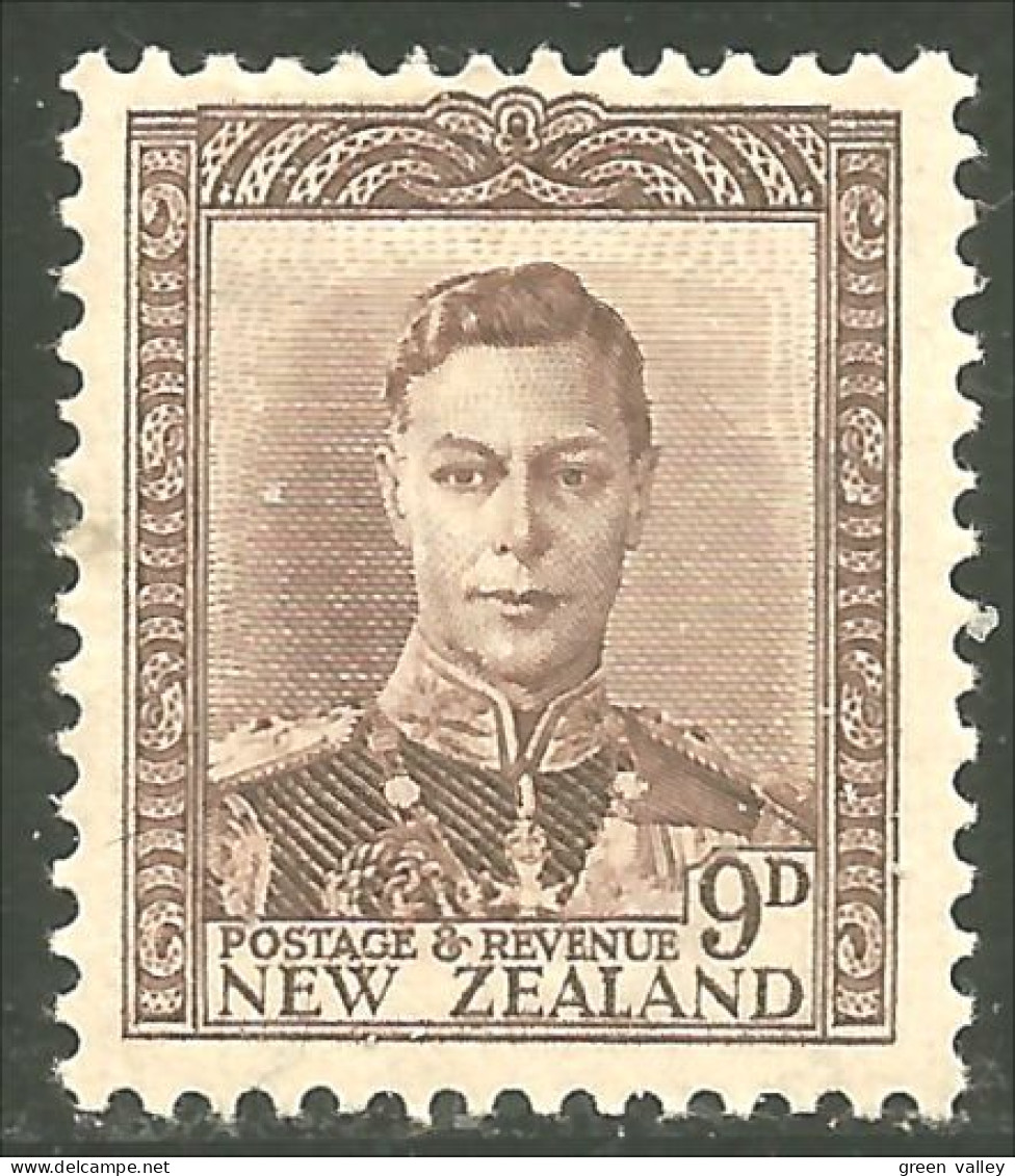 706 New Zealand 1947 George VI 9p MH * Neuf (NZ-80) - Nuevos