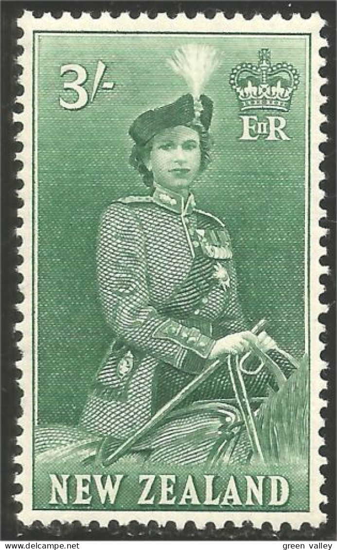 706 New Zealand 1953 Queen Horse Cheval Pferd Caballo MNH ** Neuf SC (NZ-89) - Ungebraucht