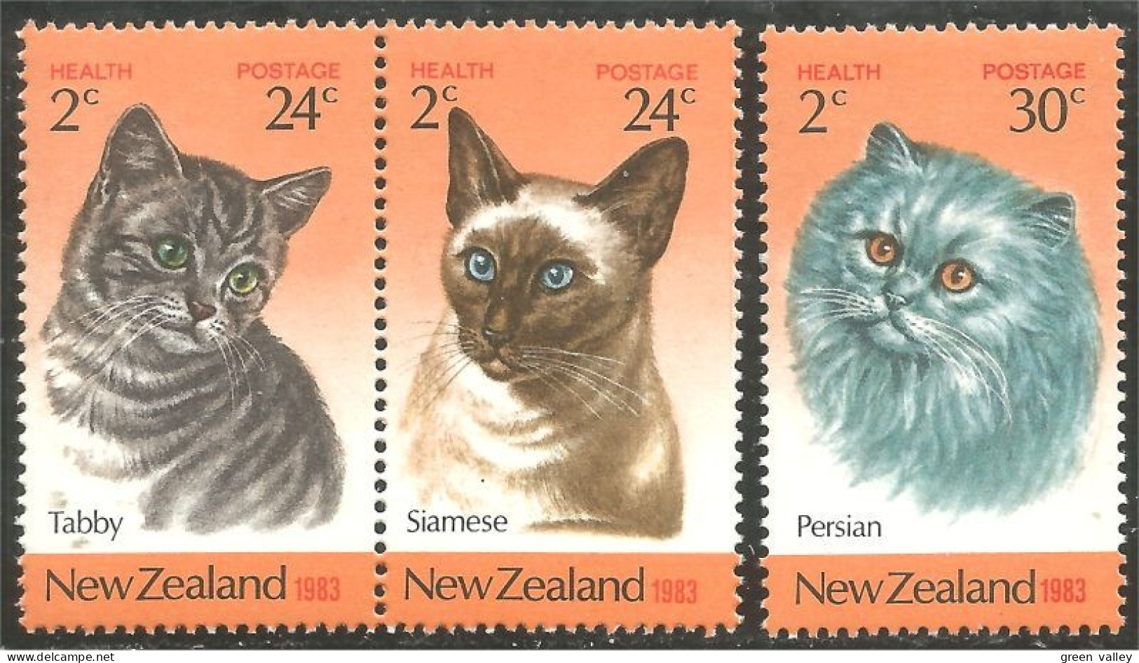 706 New Zealand 1983 Chats Cats Katze Gatto MNH ** Neuf SC (NZ-63) - Unused Stamps