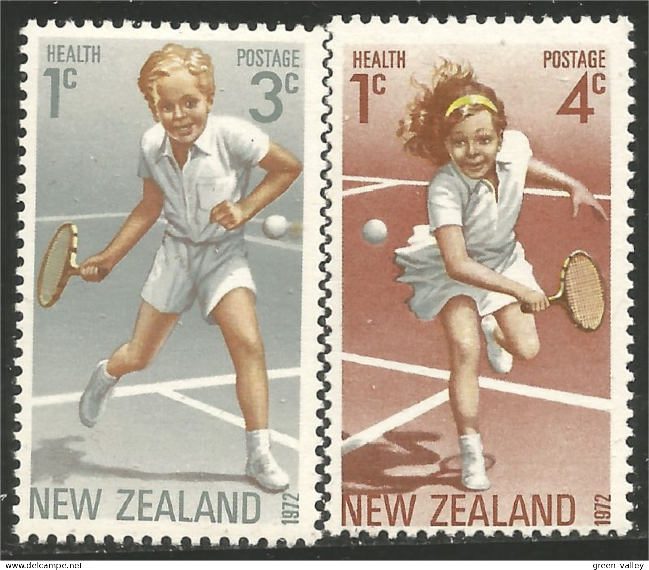 706 New Zealand 1972 Tennis MNH ** Neuf SC (NZ-61) - Tennis
