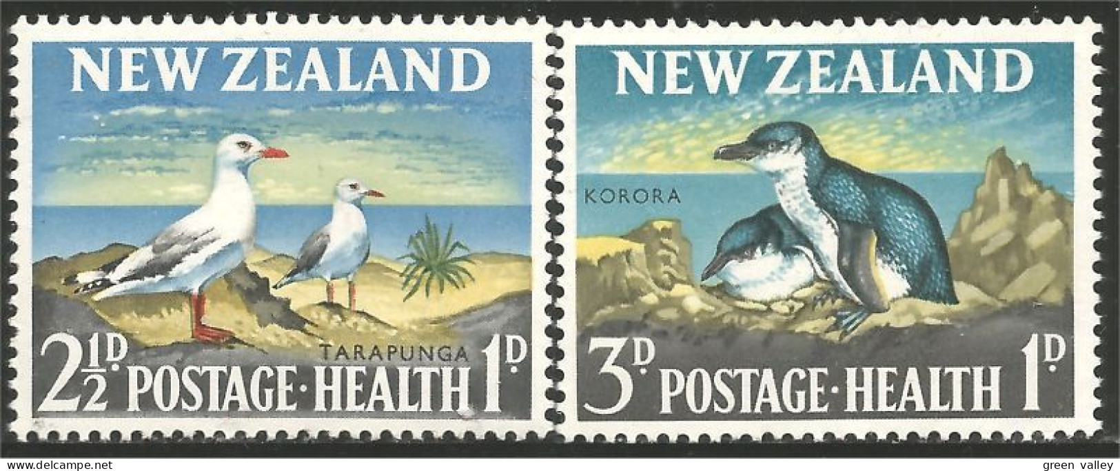 706 New Zealand 1964 Gull Mouette Pingouin Penguin MH * Neuf (NZ-58b) - Pingouins & Manchots