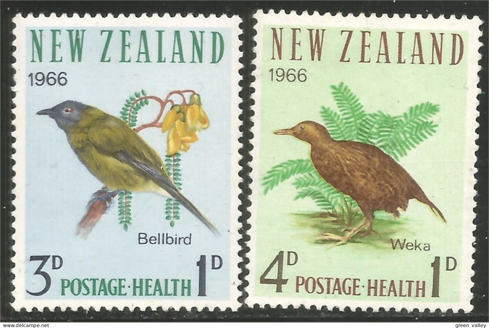 706 New Zealand 1966 Oiseaux Birds Vogeln MNH ** Neuf SC (NZ-60a) - Nuovi