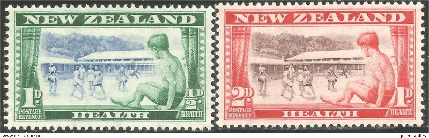 706 New Zealand 1948 Camp Children Playing Jeux Enfants MH * Neuf (NZ-44) - Medicine