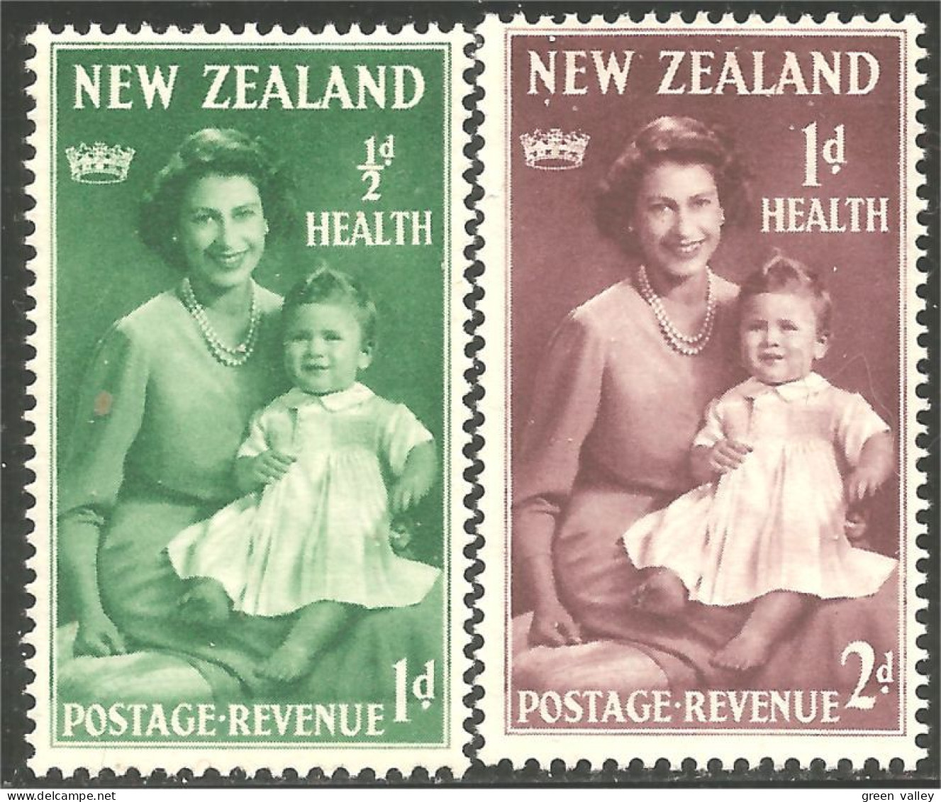 706 New Zealand 1950 Princess Elizabeth Prince Charles MH * Neuf (NZ-47) - Neufs