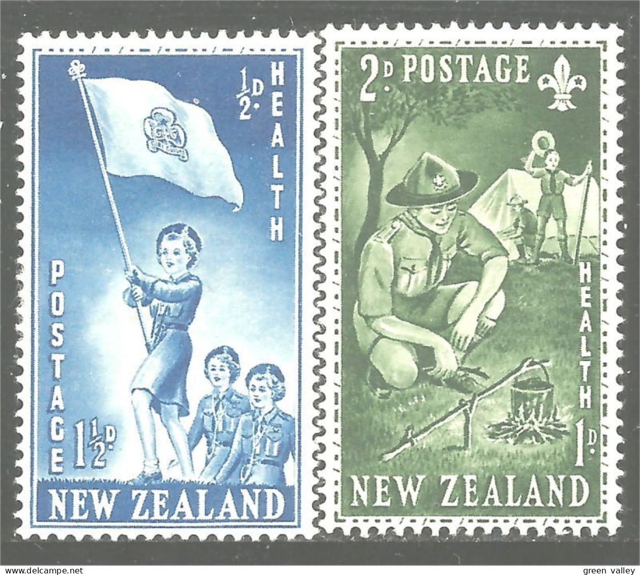 706 New Zealand 1953 Girl Guides Boy Scouts MH * Neuf (NZ-51) - Ungebraucht