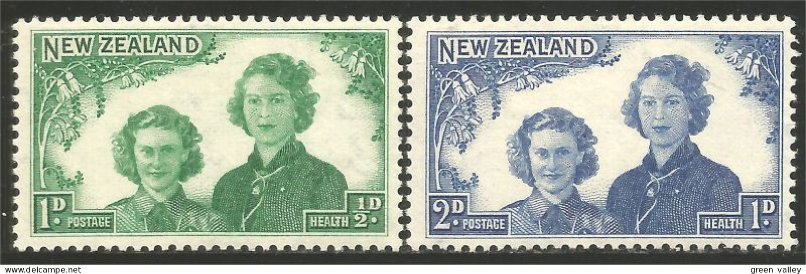 706 New Zealand 1944 Princesses Margaret Rose And Elizabeth MH * Neuf (NZ-38) - Unused Stamps