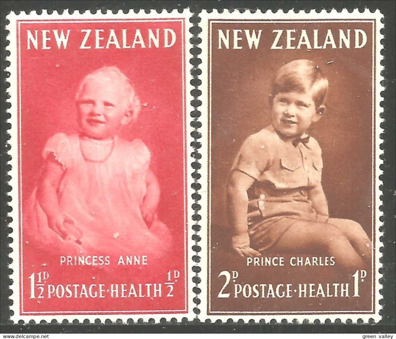 706 New Zealand 1952 Princess Anne Prince Charles MH * Neuf (NZ-49) - Ongebruikt