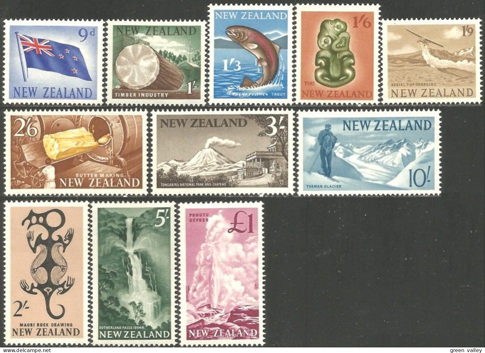 706 New Zealand 1980-88 High Values Hautes Valeurs MH * Neuf (NZ-25) - Unused Stamps