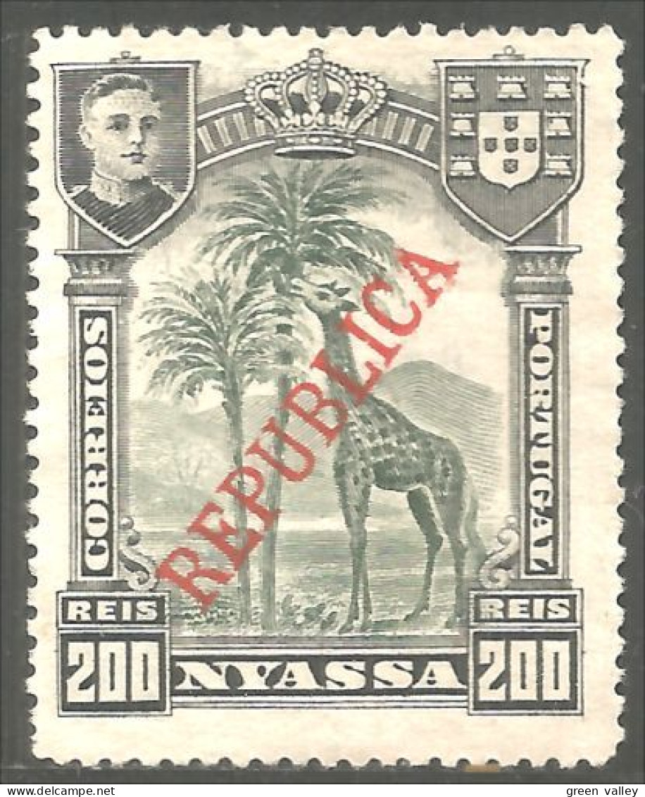 702 Nyassa 1910 Girafe Giraffe Girafa Jirafa No Gum (NSS-40) - Jirafas