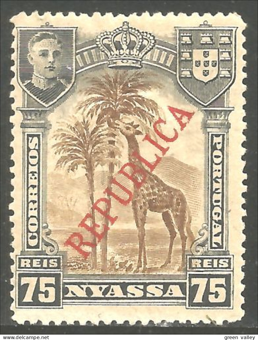 702 Nyassa 1911 Girafe Giraffe Girafa Jirafa MH * Neuf (NSS-32) - Giraffes