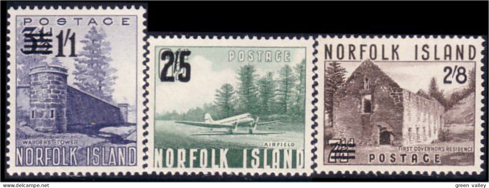 692 Norfolk Overprint Set MNH ** Neuf SC (NRF-41) - Norfolk Island