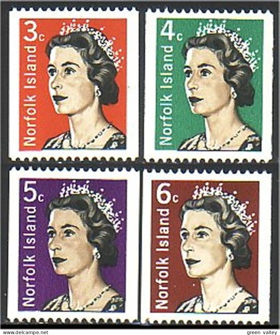 692 Norfolk Queen Elizabeth II Coils MNH ** Neuf SC (NRF-14) - Ile Norfolk