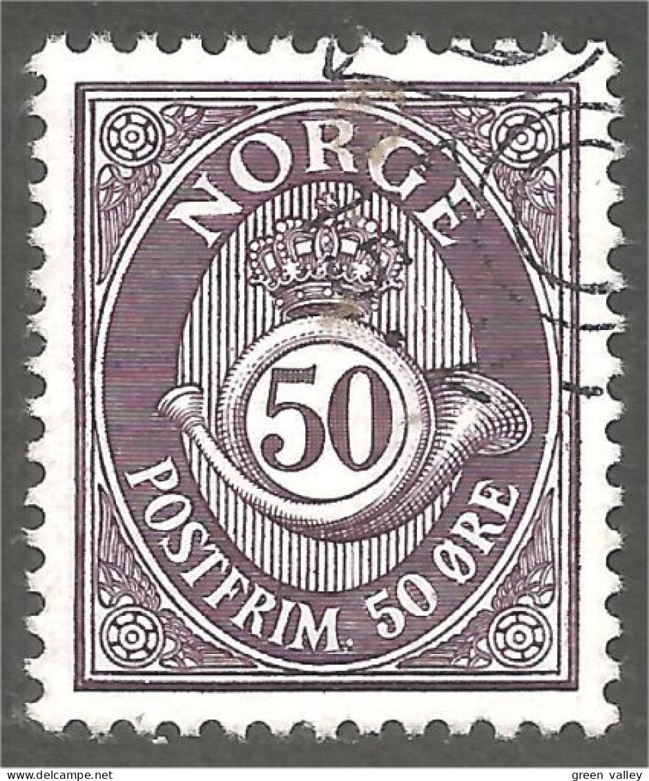 690 Norway 1978 Cor Postal Horn 50c Purple Violet (NOR-443b) - Correo Postal