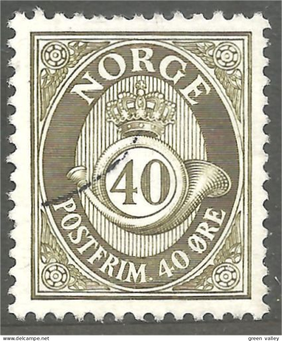 690 Norway 1978 Cor Postal Horn 40c Olive (NOR-442c) - Music