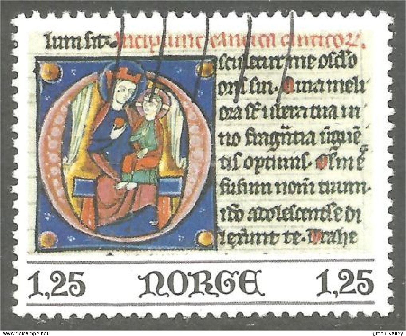 690 Norway 1977 Virgin Child Vierge Enfant Bible Aslak Bolt (NOR-440b) - Religie