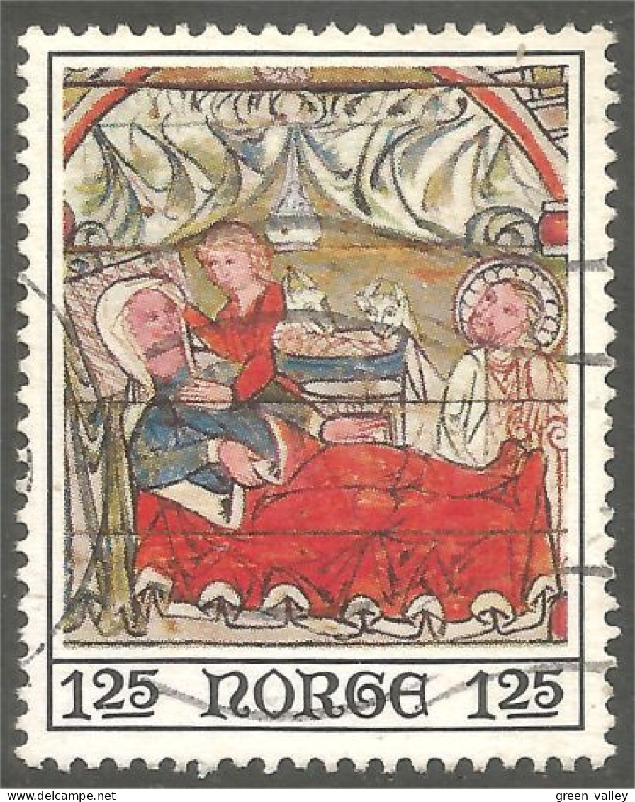 690 Norway 1975 Painted Icon Icone Peinture Adoration Kings Religieux Religious (NOR-430b) - Religión