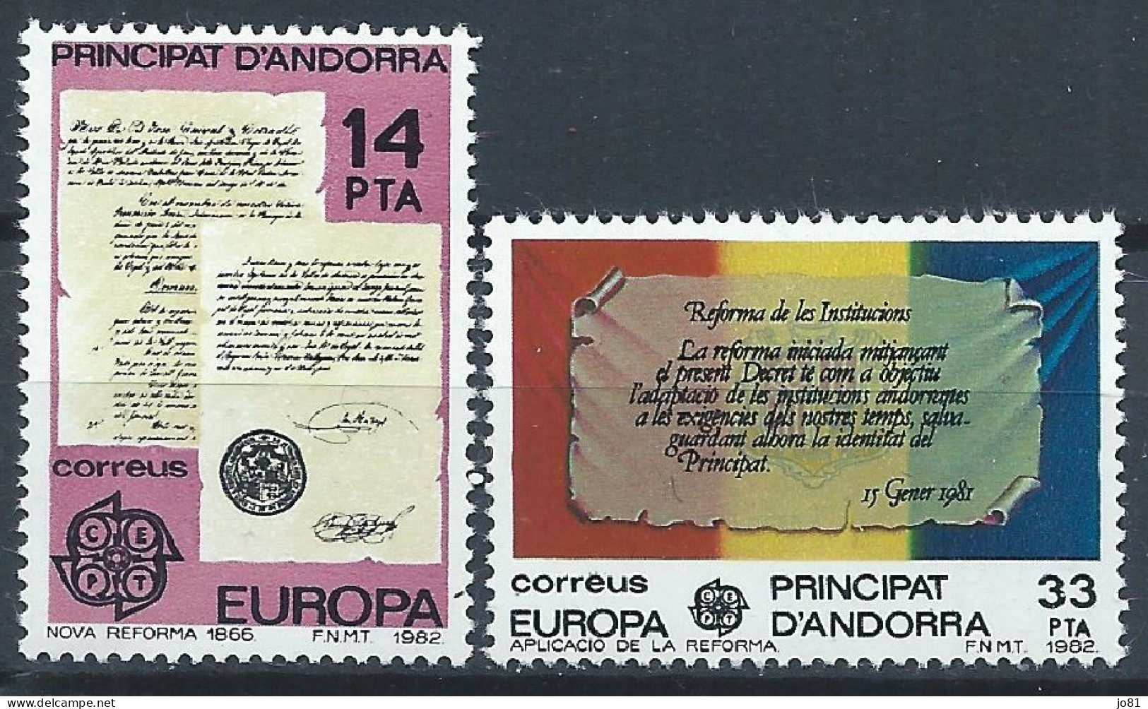 Andorre Espagnol YT 146-147 Neuf Sans Charnière XX MNH Europa 1982 - Nuevos