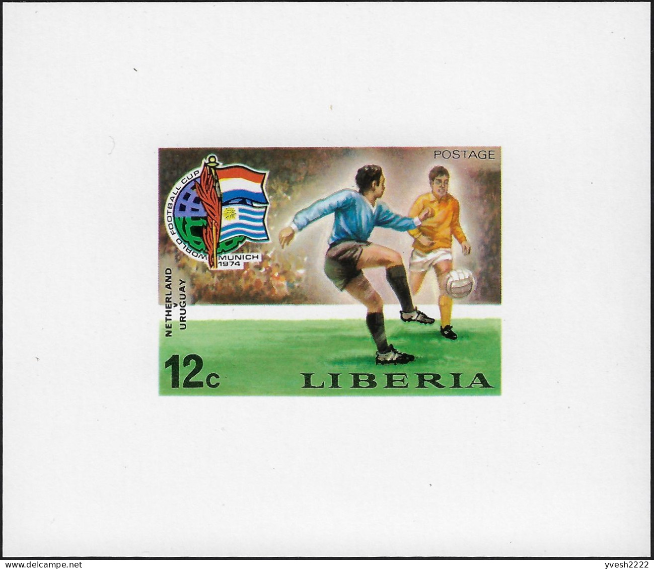 Liberia 1974 Y&T 645 à 652, 8 feuillets de luxe. Coupe du monde de football en Allemagne