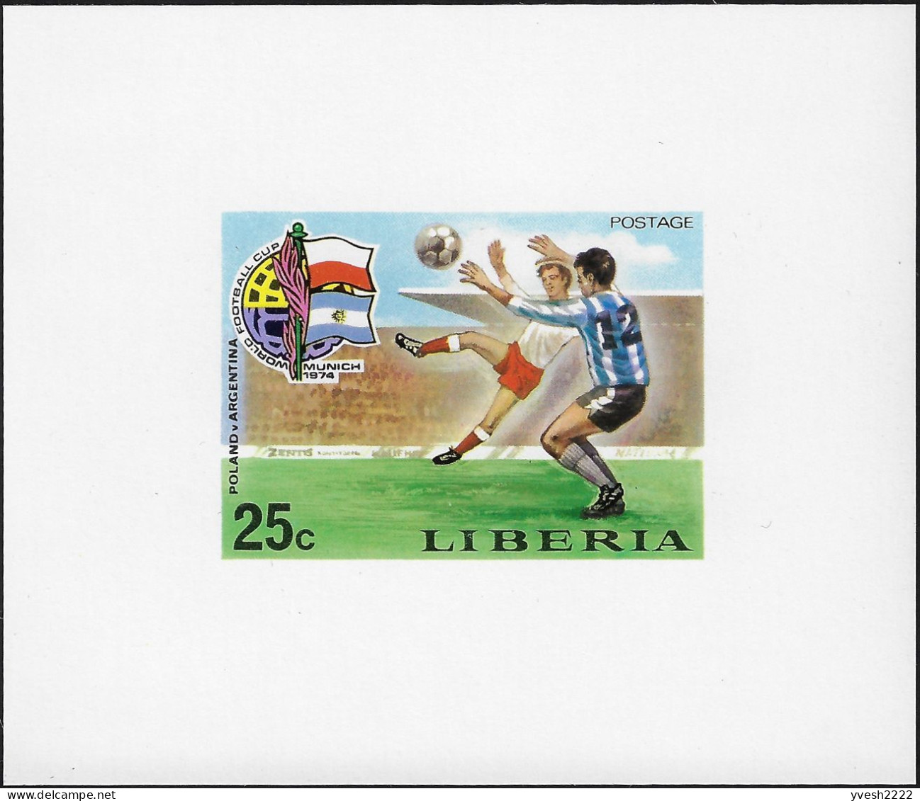 Liberia 1974 Y&T 645 à 652, 8 feuillets de luxe. Coupe du monde de football en Allemagne