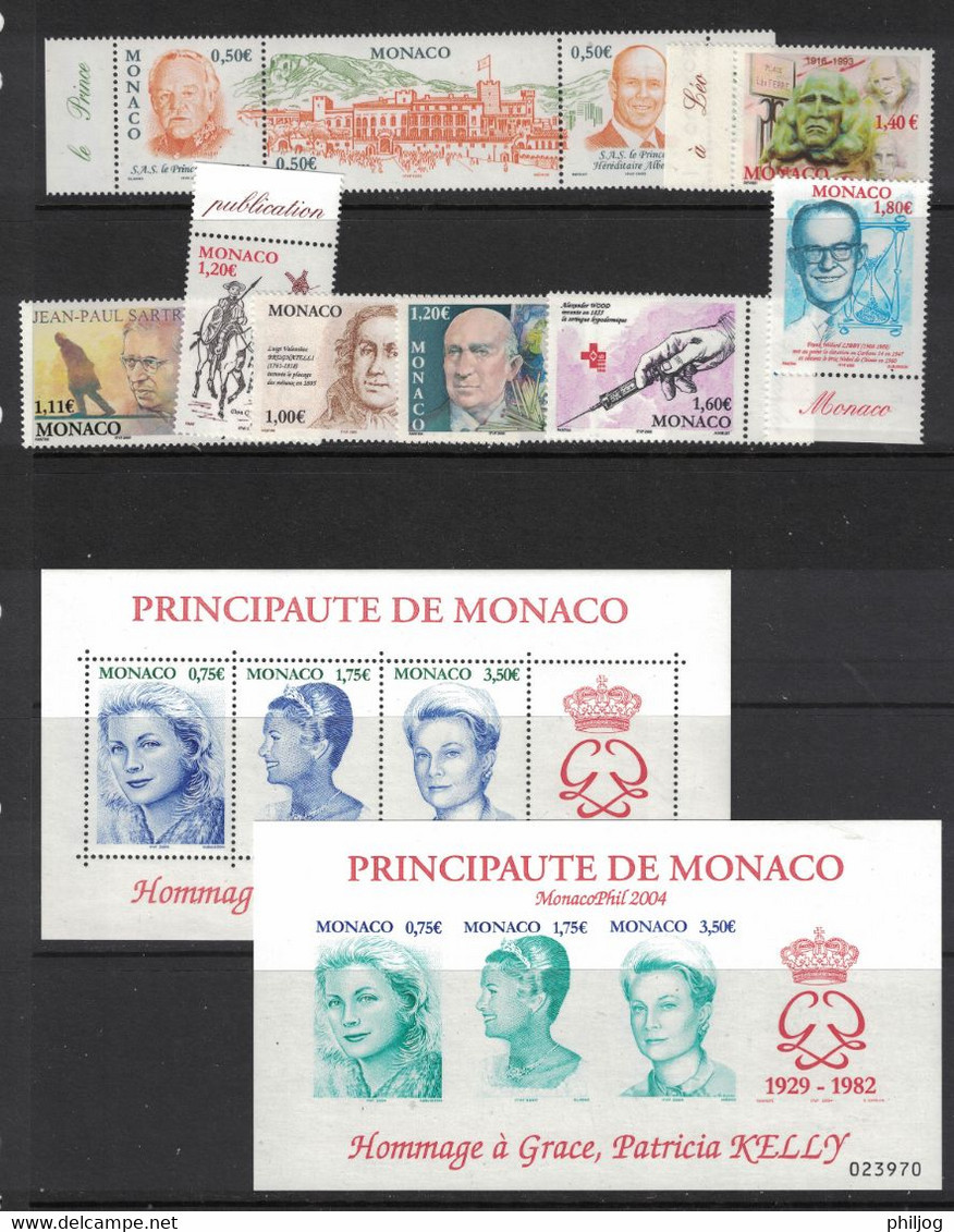 Monaco - Année 2004 Complète - Neuve SANS Charnière - 61 Timbres Du 2418 à 2478 - MNH Year 2004 - Años Completos