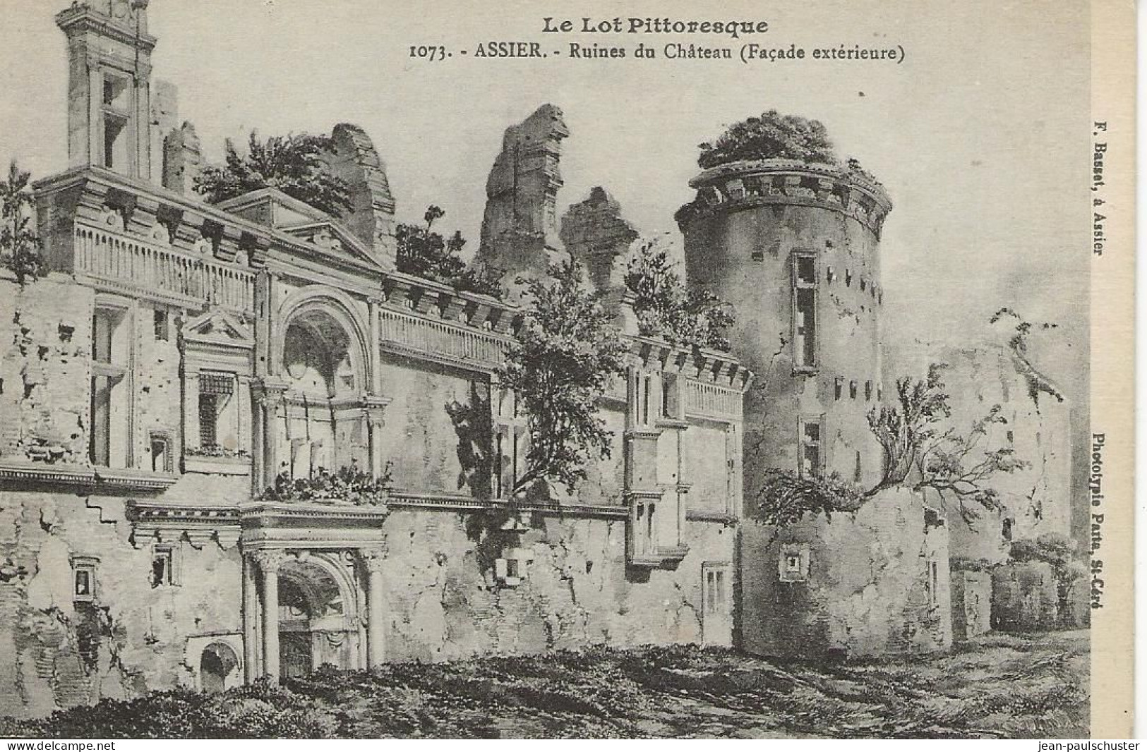 46 - Assier - Ruines Du Château -  ** CPA Vierge ** - Assier