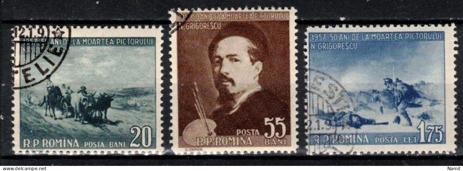 Roumanie 1957 Mi 1655-7 (Yv 1529-31), Obliteré - Usado