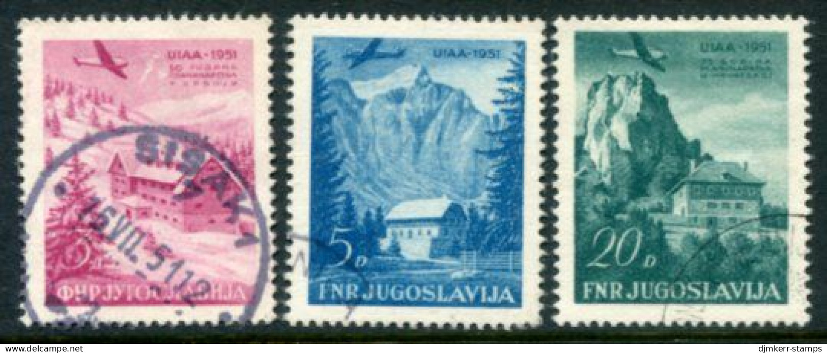 YUGOSLAVIA 1951 Mountaineering Association Meeting  Used.  Michel 655-57 - Used Stamps