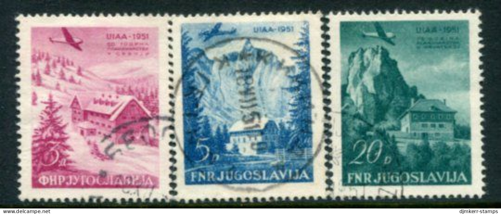 YUGOSLAVIA 1951 Mountaineering Association Meeting  Used.  Michel 655-57 - Used Stamps