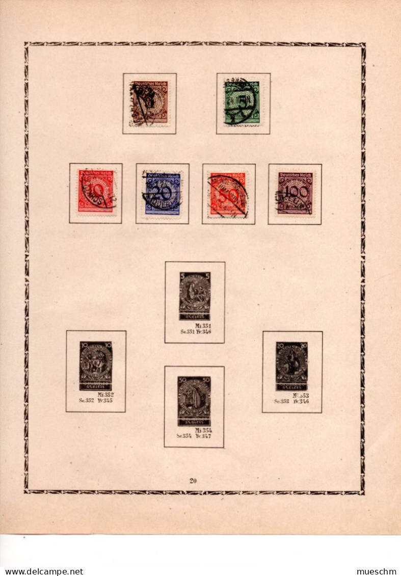 Deutschland, 1923-1934, Kleine Sammlung Auf 13 Blatt Alten Letra-Albumblättern - Sammlungen