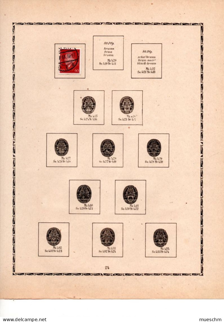 Deutschland, 1923-1934, Kleine Sammlung Auf 13 Blatt Alten Letra-Albumblättern - Sammlungen