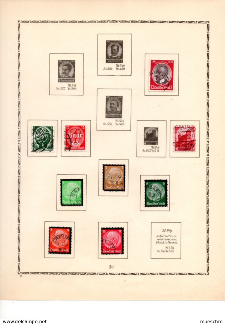 Deutschland, 1923-1934, kleine Sammlung auf 13 Blatt alten Letra-Albumblättern
