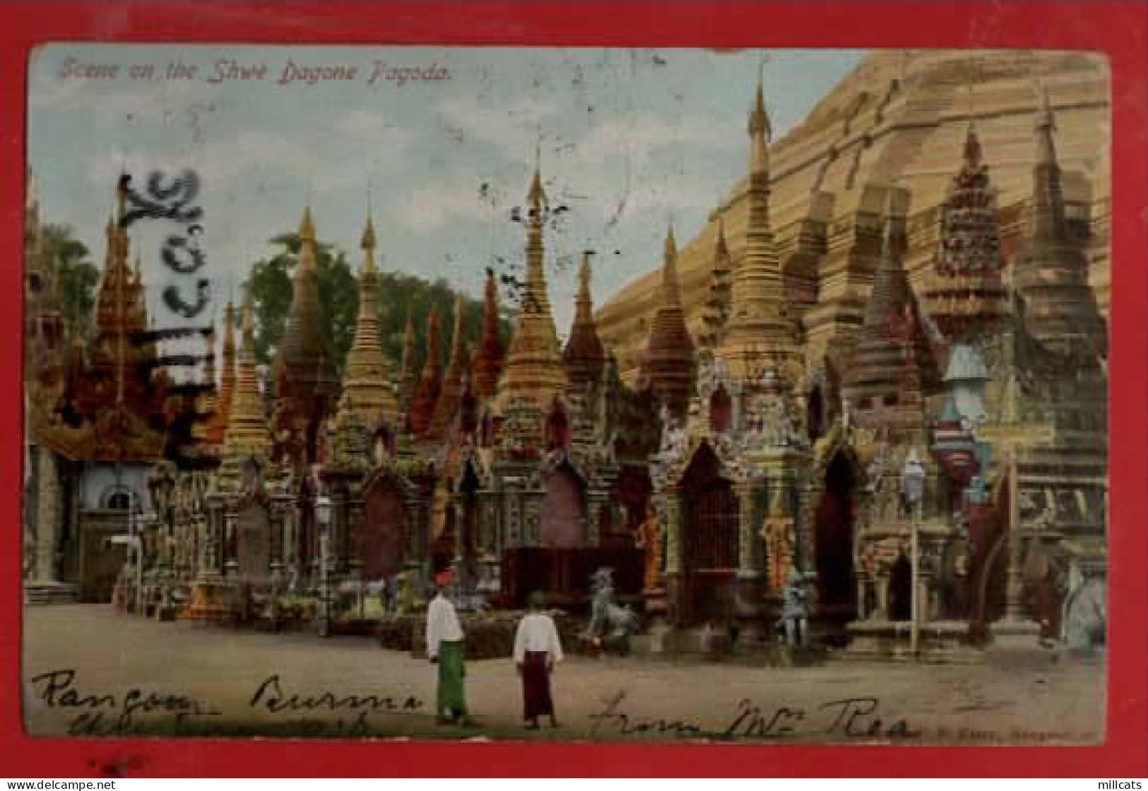 MYANMAR  EX BURMA     SCENE ON SHWE DAGONE PAGODA  Pu 1906 - Myanmar (Birma)