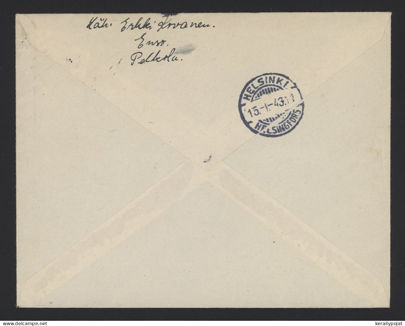 Finland 1943 Enso Registered Cover__(10377) - Storia Postale