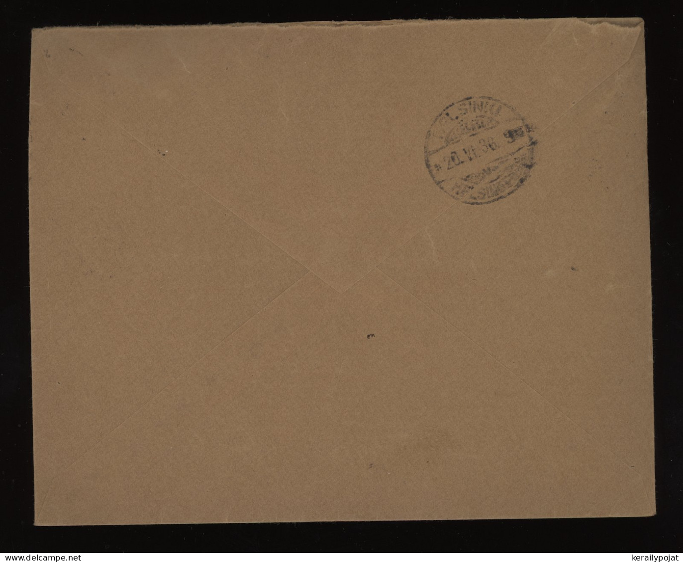 Finland 1936 Sortavala Registered Cover__(10407) - Covers & Documents
