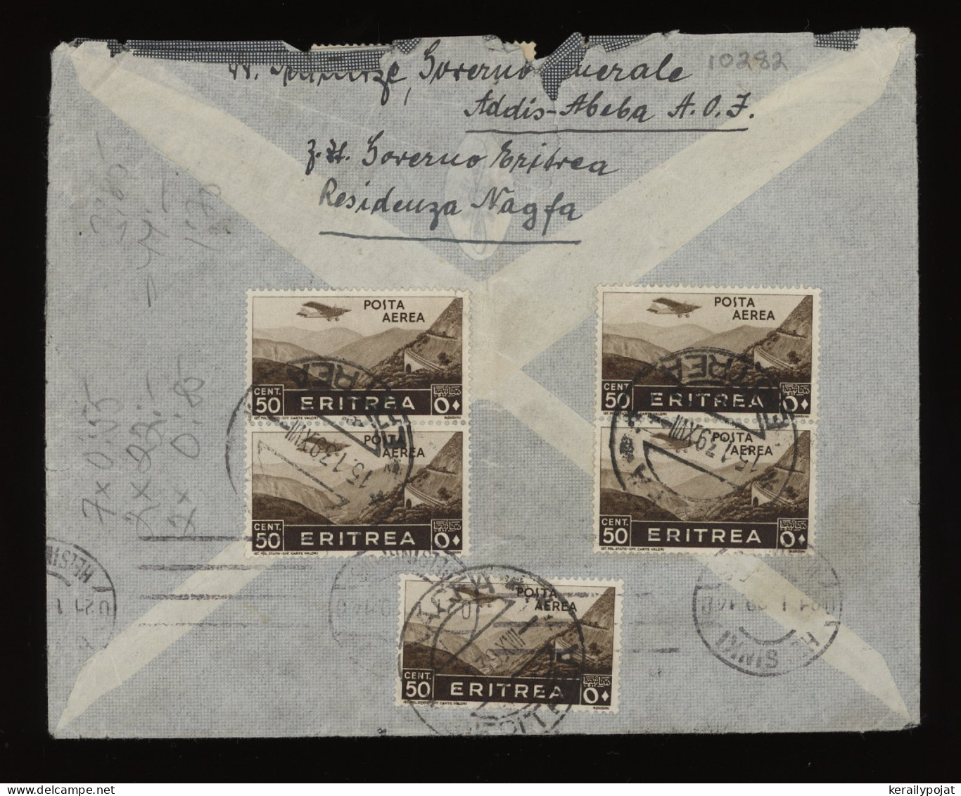 Eritrea 1939 Air Mail Cover To Finland__(10282) - Erythrée