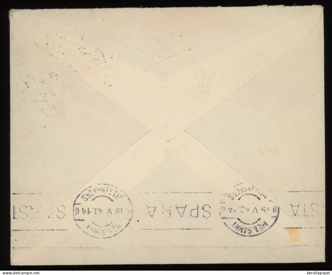 Denmark 1943 Köbenhavn Censored Air Mail Cover To Finland__(10204) - Posta Aerea