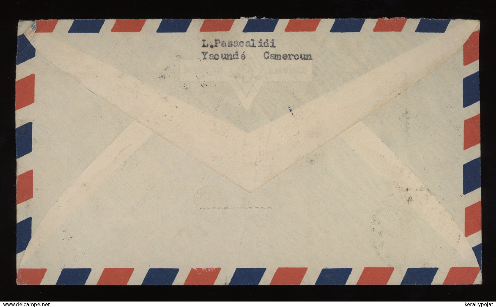 Cameroon 1940's Yaounde Air Mail Cover To France__(12513) - Airmail