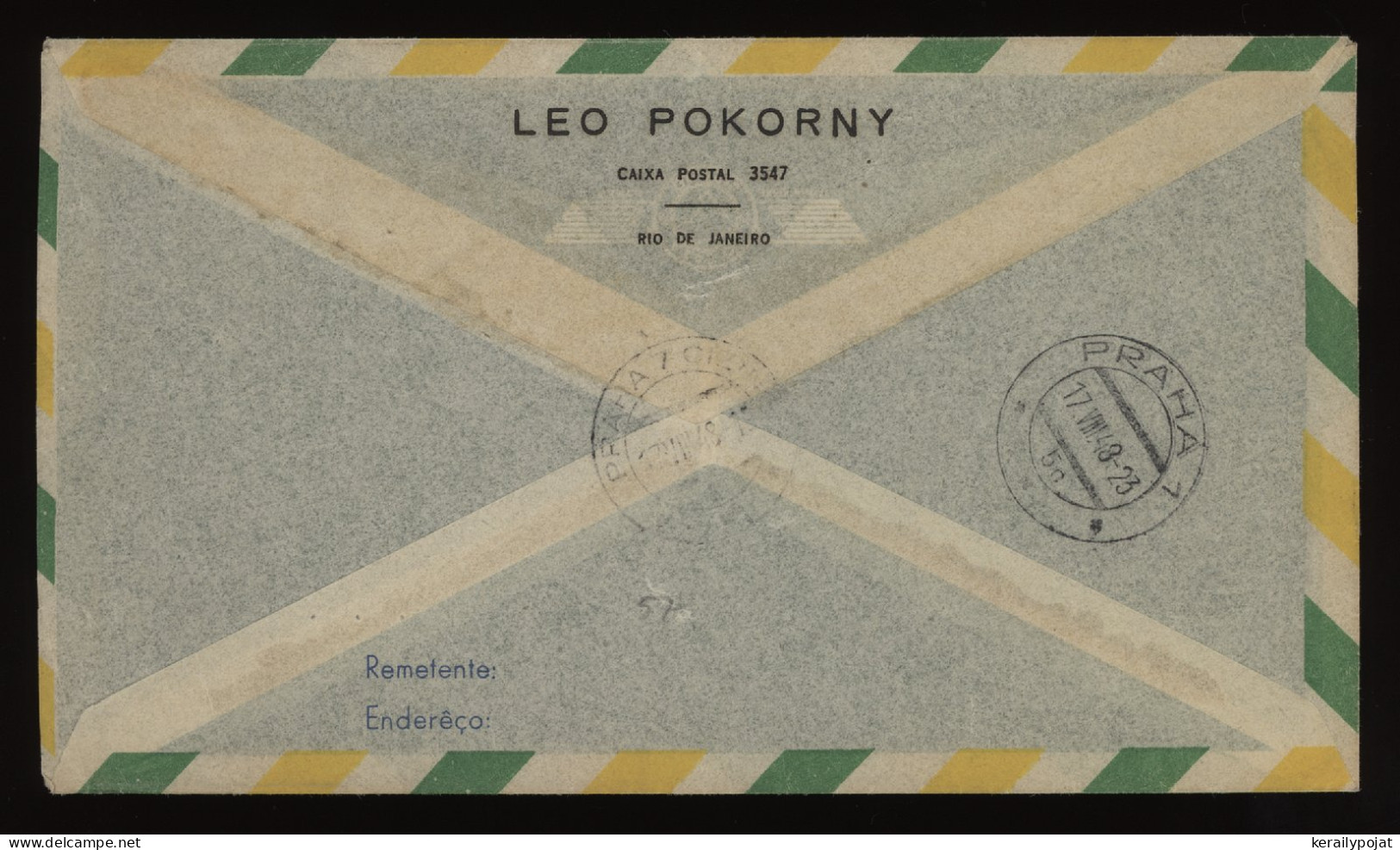 Brazil 1948 Air Mail Cover To Czechoslovakia__(12491) - Posta Aerea