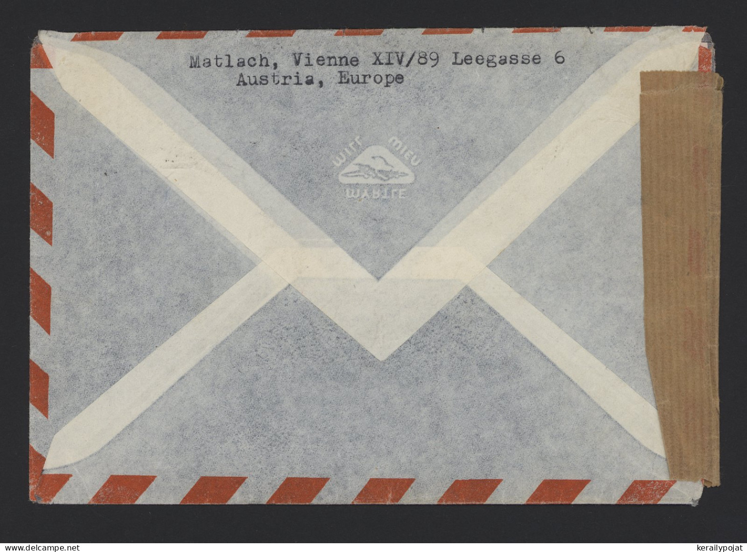 Austria 1952 Wien Censored Air Mail Cover To USA__(10213) - Lettres & Documents