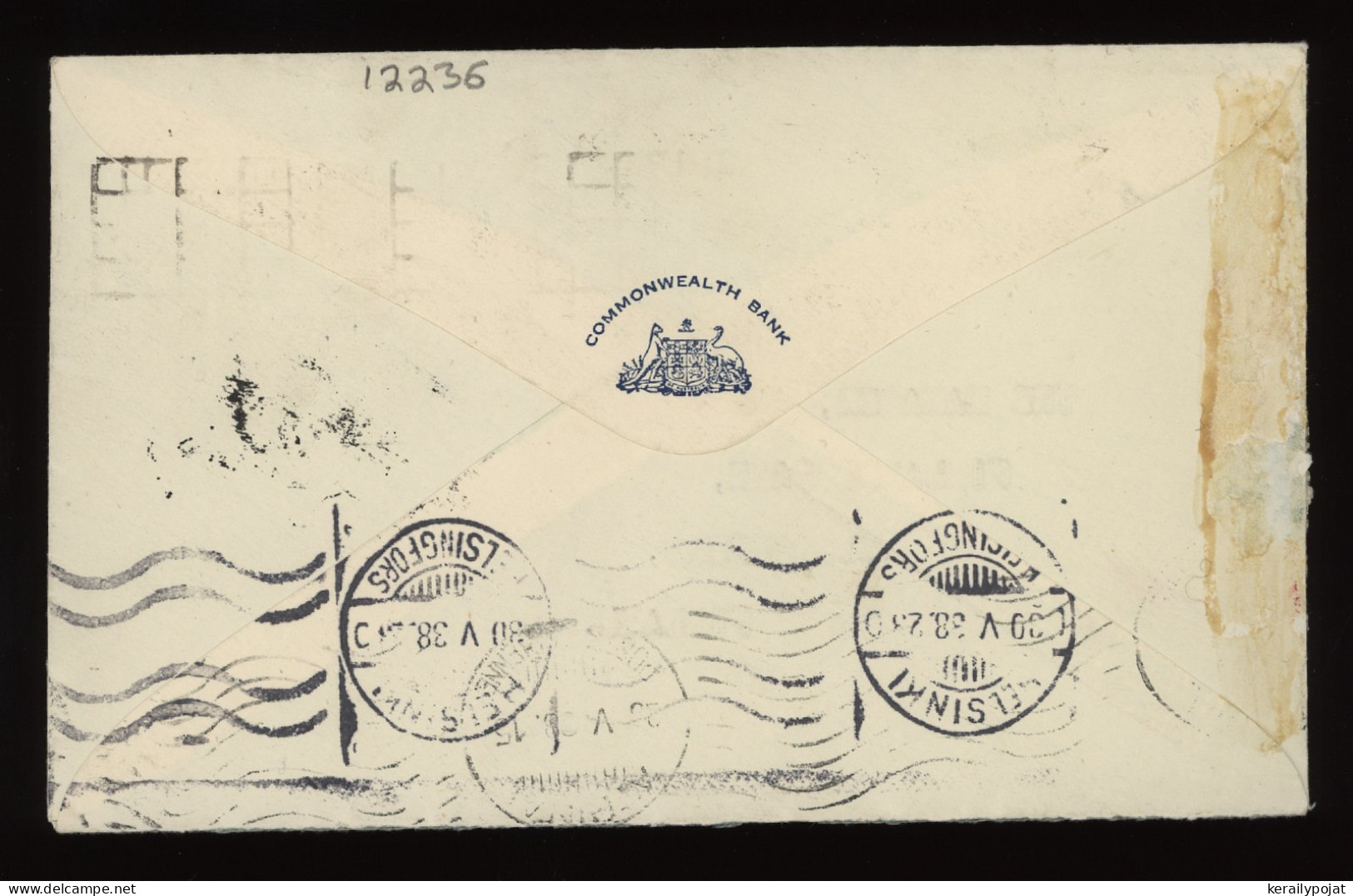 Australia 1938 Air Mail Cover To Finland__(12236) - Brieven En Documenten