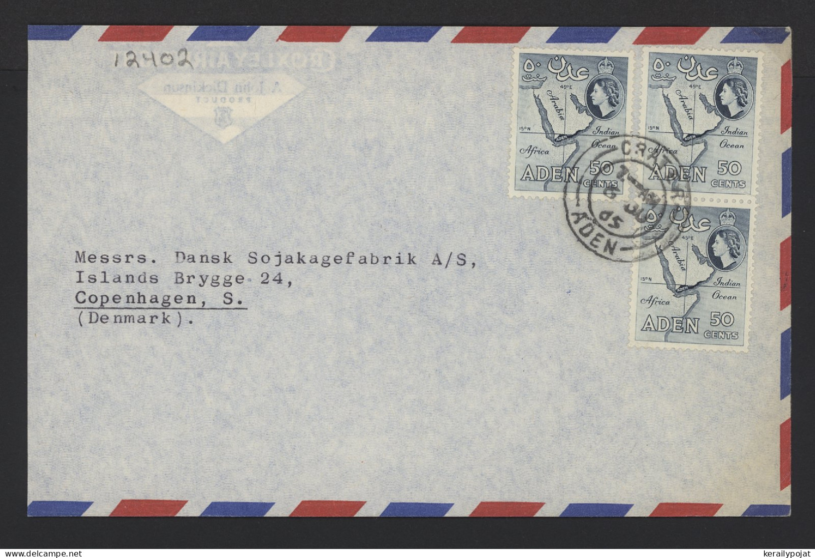 Aden 1965 Crater Air Mail Cover To Denmark__(12402) - Aden (1854-1963)