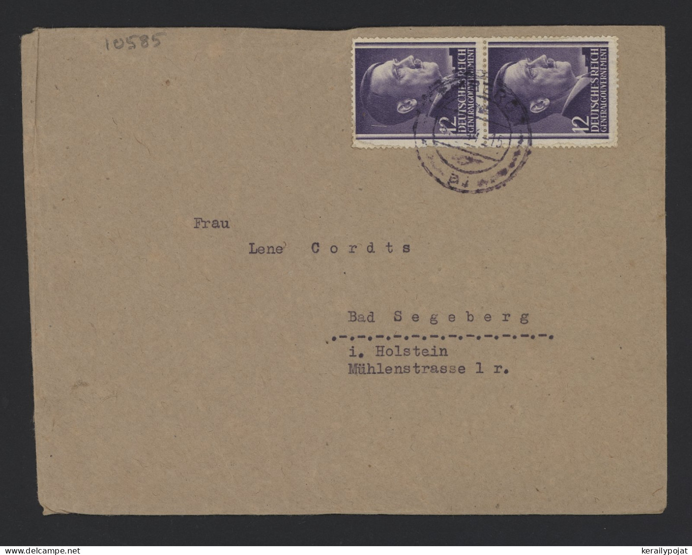 General Government 1944 Lemberg Cover To Bad Seneberg__(10585) - Gouvernement Général