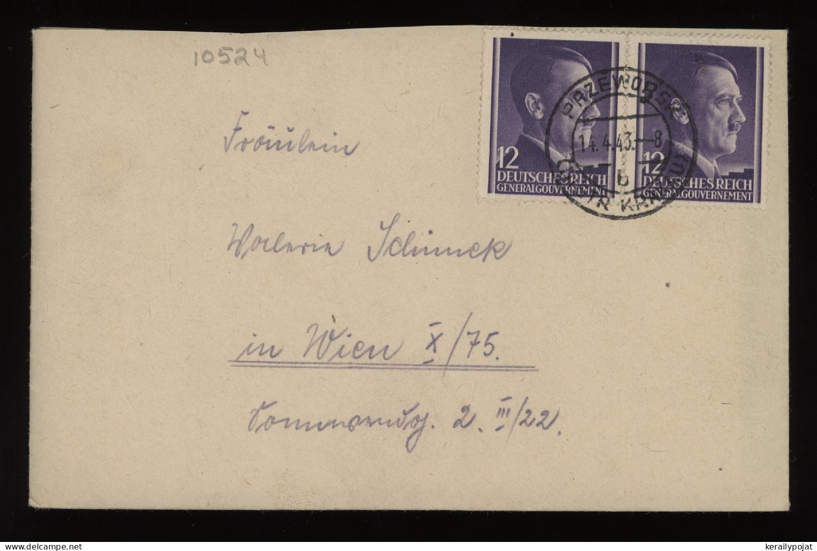 General Government 1943 Przeworsk Cover To Wien__(10524) - General Government