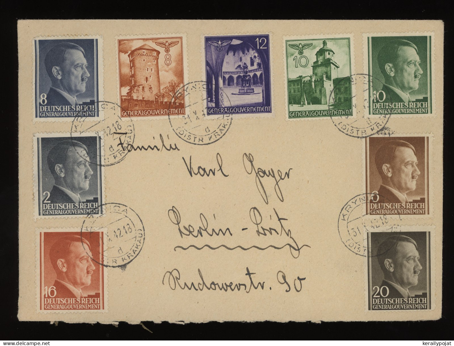 General Government 1942 Krynica Cover To Berlin__(10556) - Generalregierung